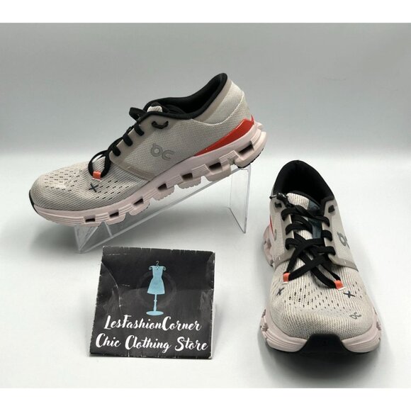 On Shoes - On Cloud Women's Gray/Coral X 4 Lightweight Athletic Running Shoes Sz  7.5 3021